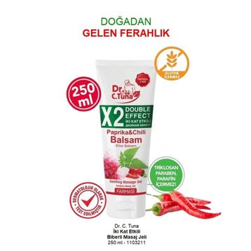 Dr.C.Tuna İki Kat Etkili Biberli 250 ml Masaj Jeli