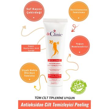 Dr. Clinic Kayısı Özlü Antioksidan 100 ml Cilt Temizleyici Peeling