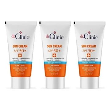 Dr Clinic Leke Karşıtı SPF50+ 3x50 ml Güneş Koruyucu Krem