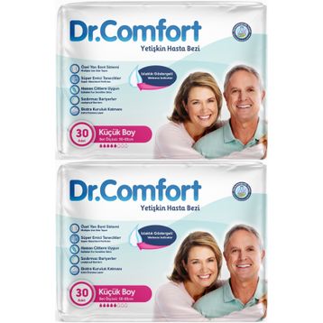 Dr.Comfort Bel Bantlı Tekstil Yüzeyli S Küçük 60 Adet Yetişkin Hasta Bezi