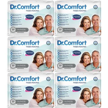 Dr.Comfort Bel Bantlı Tekstil Yüzeyli XL Ekstra Büyük 180 Adet Yetişkin Hasta Bezi