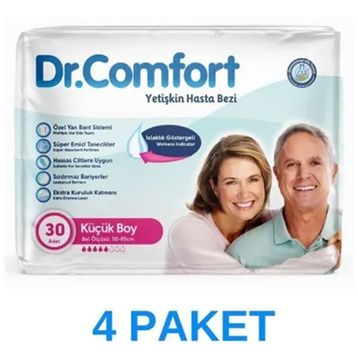Dr.Comfort S 4x30'lu Belbantlı Yetişkin Hasta Bezi