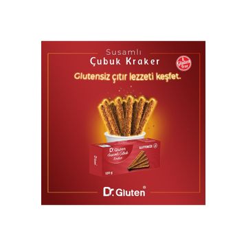 Dr.Gluten 120 gr Glutensiz Susamlı Çubuk Kraker