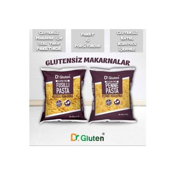 Dr.Gluten 400 gr Glutensiz Burgu + 400 gr Boru Makarna