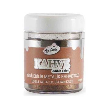 Dr. Gusto 10 gr Yenilebilir Kahve Metalik Toz Gıda Boyası