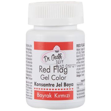 Dr. Gusto Bayrak Kırmızı 100 gr Jel Gıda Boyası