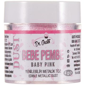 Dr. Gusto Metalik Bebe Pembe 4 gr Toz Gıda Boyası