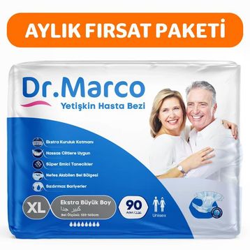 Dr. Marco Bel Bantlı Ekstra Large 90 Adet Yetişkin Hasta Bezi