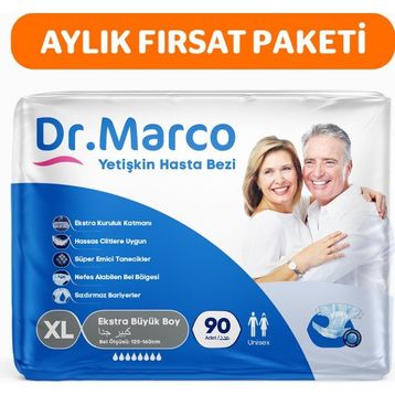 Dr. Marco Bel Bantlı Ekstra Large 90 Adet Yetişkin Hasta Bezi