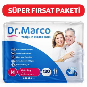 Dr. Marco Bel Bantlı Medium 120 Adet Yetişkin Hasta Bezi