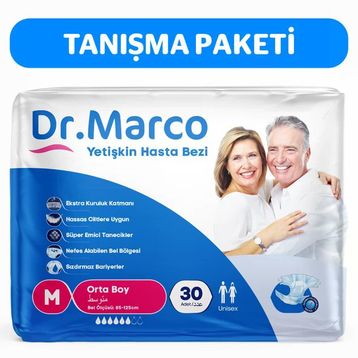 Dr. Marco Bel Bantlı Medium 30 Adet Yetişkin Hasta Bezi