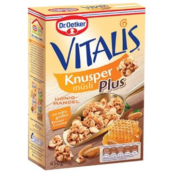 Dr. Oetker Vitalis Knusper 450 gr Çıtır Bal Bademli Müsli