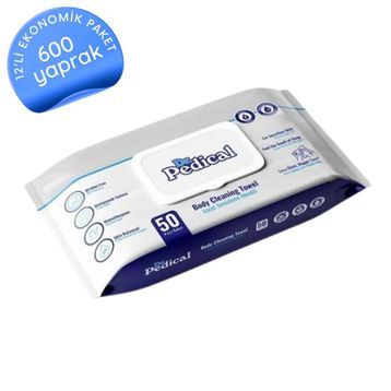 Dr.Pedical 12 Paket 600 Yaprak Vücut Temizleme Havlusu