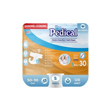 Dr.Pedical Belbantlı Small Küçük Beden 120 Adet Hasta Bezi