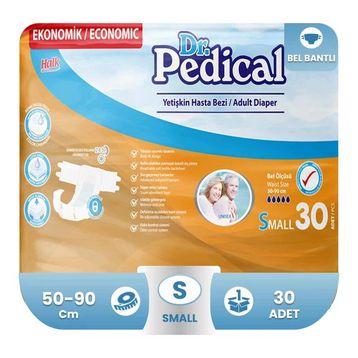 Dr.Pedical Belbantlı Small Küçük Beden 30 Adet Hasta Bezi