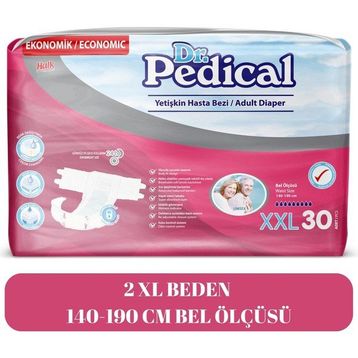 Dr.Pedical Belbantlı Tekstil Yüzey Ekstra Large 2XL 30'lu Hasta Bezi