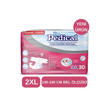 Dr.Pedical Belbantlı Tekstil Yüzey Ekstra Large 2XL 30'lu Hasta Bezi
