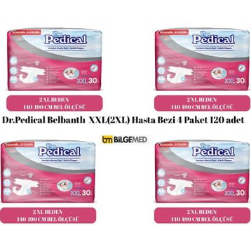 Dr.Pedical Belbantlı Tekstil Yüzey XXL 120 Adet Hasta Bezi