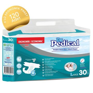 Dr.Pedical Eco Büyük 120 Adet Belbantlı Hasta Bezi