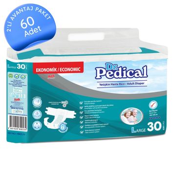 Dr.Pedical Tekstil Yüzeyli Medium 30'lu 60 Adet Hasta Bezi