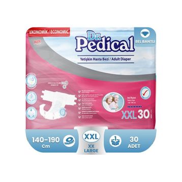 Dr.Pedical XXLarge Bel Bantlı 30'lu Hasta Bezi