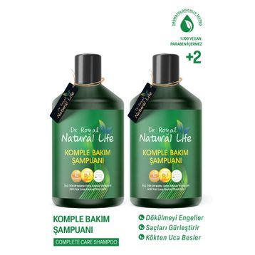 Dr.Royal Saç Dökülmesine Karşı Bitkisel Keratinli 2x500 ml Saç Bakım Şampuanı