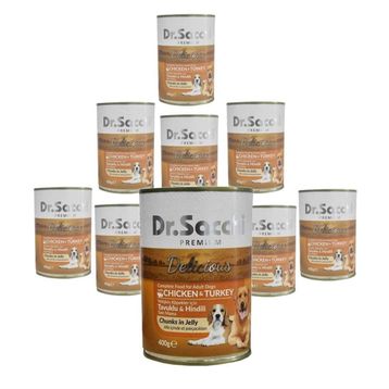 Dr. Sacchi Delicious Tavuk ve Hindi Etli 24x400 gr Köpek Konservesi
