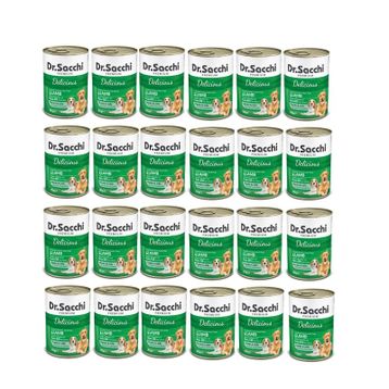 Dr.Sacchi Kuzu Etli 24x400 gr Yetişkin Konserve Köpek Maması