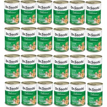 Dr.Sacchi Kuzu Etli 24x400 gr Yetişkin Konserve Köpek Maması