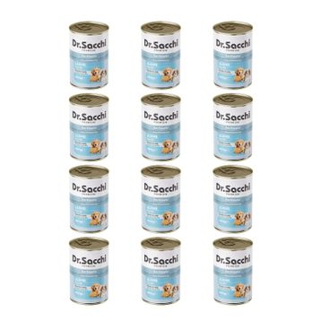 Dr.Sacchi Kuzulu 12x400 gr Yavru Konserve Köpek Maması