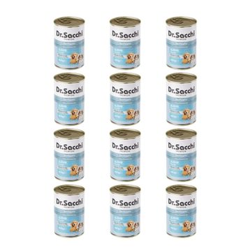 Dr.Sacchi Kuzulu 12x400 gr Yavru Konserve Köpek Maması