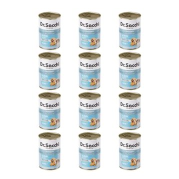 Dr.Sacchi Kuzulu 12x400 gr Yavru Konserve Köpek Maması