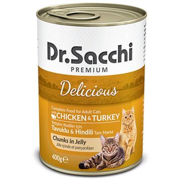 Dr.Sacchi Tavuk ve Hindili 400 gr Yetişkin Konserve Kedi Maması