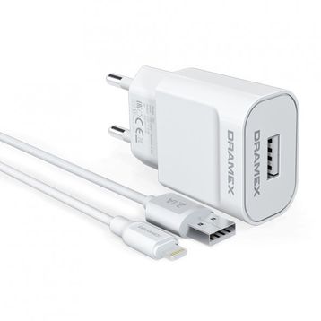 Dramex D21L 2.1A Şarj Aleti Lightning Kablolu Set