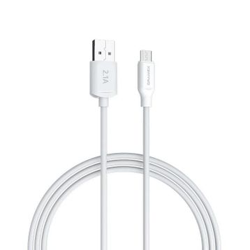 Dramex D21MK 2.1A 1 mt Beyaz Micro USB Data Şarj Kablosu