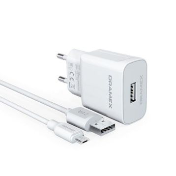 Dramex D26M 2.6A Şarj Aleti Micro USB Kablolu Set