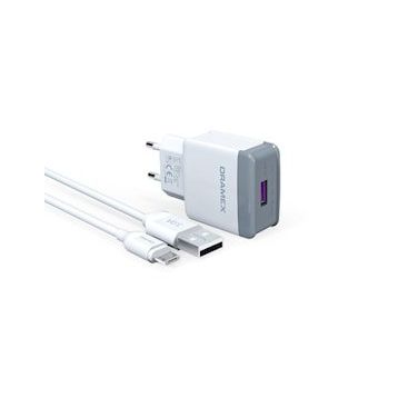 Dramex D30M 3.0A Şarj Aleti Micro USB Kablolu Set