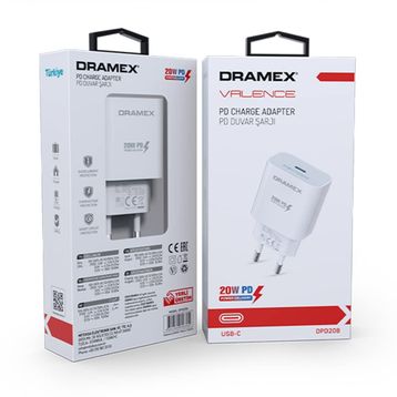 Dramex Dpd20b Valence 20W Pd Type-C Çıkışlı Hızlı Şarj Adaptörü