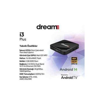 Dreamstar i3 Plus 16 GB 6K Android 14 TV Box