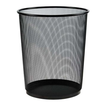 Drt Delikli Metal Siyah Çöp Kovası