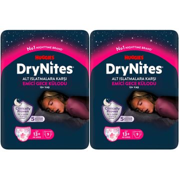 Drynites Emici Gece Külodu Kız 13+Yaş 48-60 kg 2x9 Adet Hasta Bezi