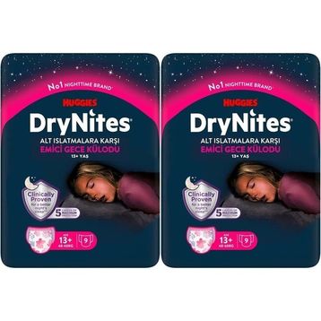 Drynites Emici Gece Külodu Kız 13+Yaş 48-60 kg 2x9 Adet Hasta Bezi