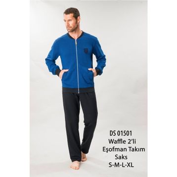 D's Damat 01501 Waffle Bordo Erkek Eşofman Takımı