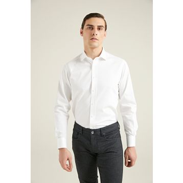 D's Damat 2HF02GL04100Y801 Regular Fit Beyaz Armürlü Gömlek