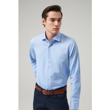 D's Damat 2HF02ORT5185 Slim Fit Açik Mavi İtalyan Yaka Erkek Gömlek