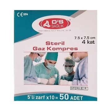 DS Plus 50'li 7.5x7.5 cm Gaz Kompres