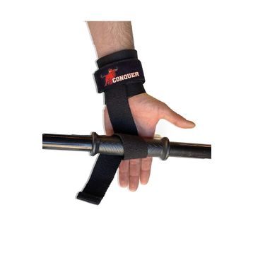 DSport DS-1000044 Conquer Siyah Big Grip Pro Lifting Straps Ağırlık Eldiveni
