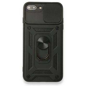 Dtech iPhone 8 Plus Pars Lens Yüzüklü Standlı Silikon Kılıf