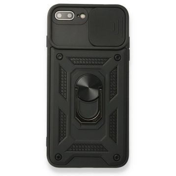 Dtech iPhone 8 Plus Pars Lens Yüzüklü Standlı Silikon Kılıf