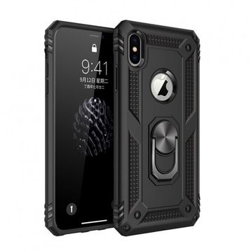 Dtech iPhone XS Sofya Yüzüklü Standlı Silikon Kılıf